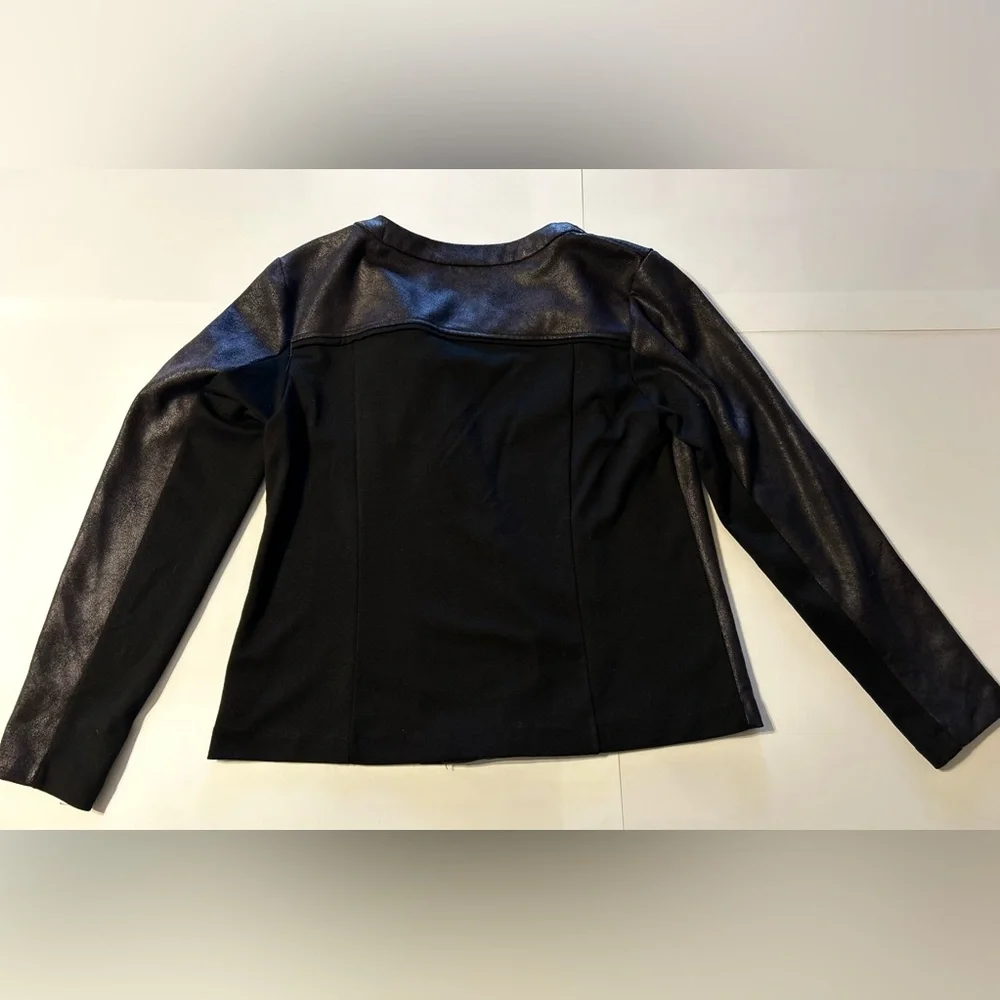 Style & Co Zip Up Black Blazer Size Small